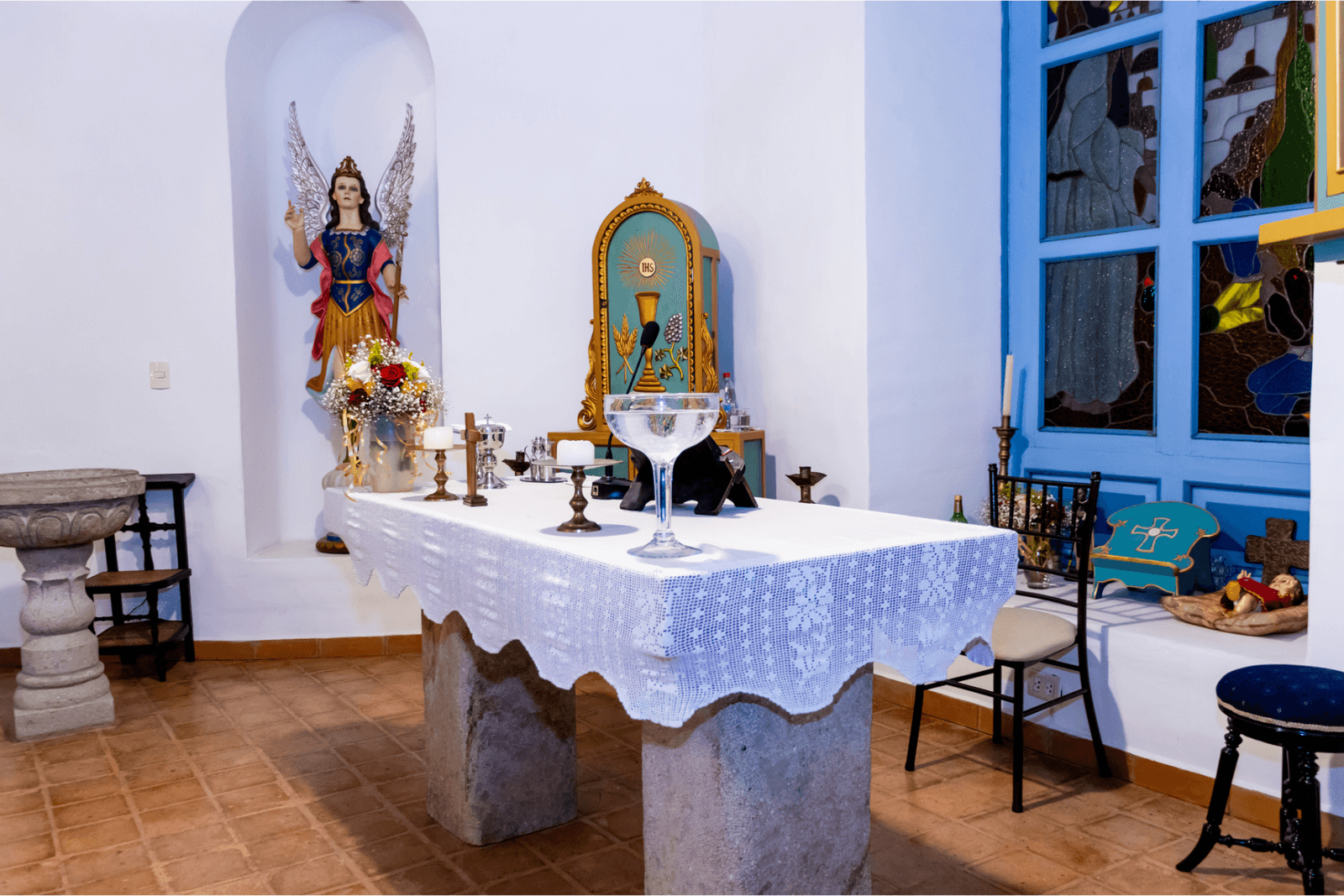 Capilla Virgen de Lourdes en Estancia Rosario.